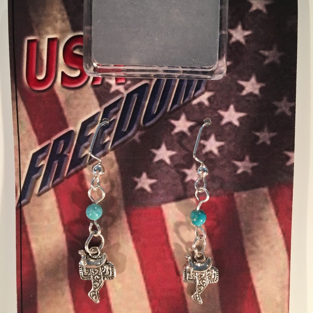 Sterling Silver Saddle Earrings